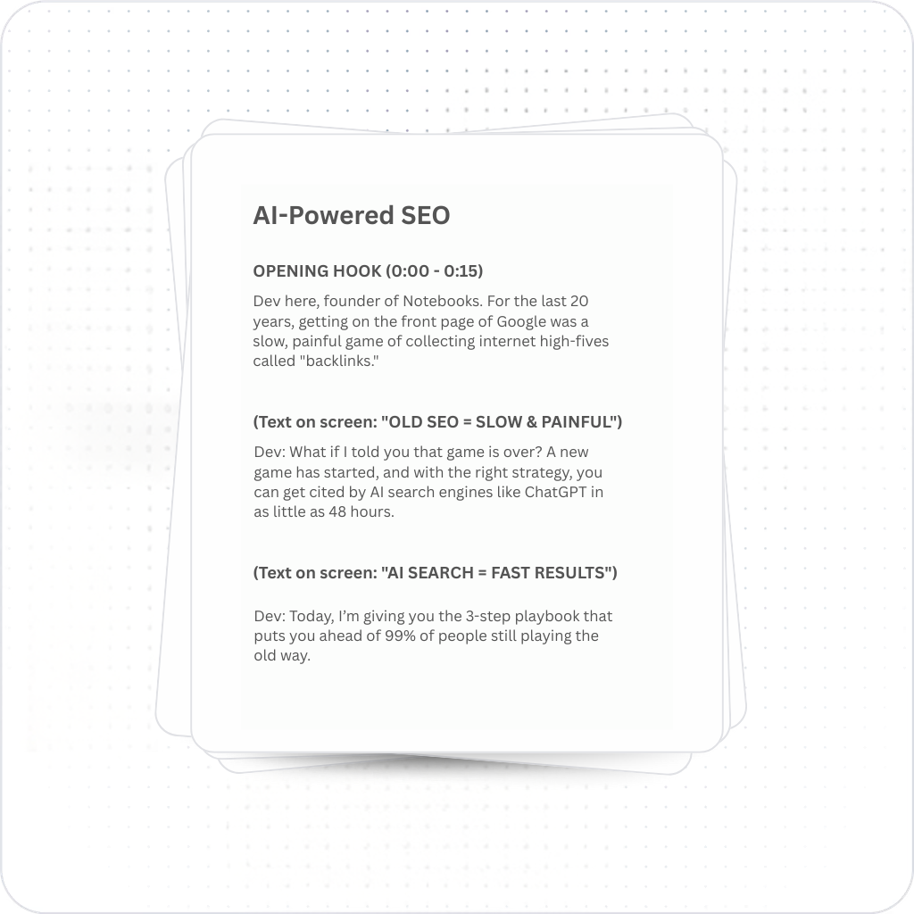 Generate tailored content for each social platform